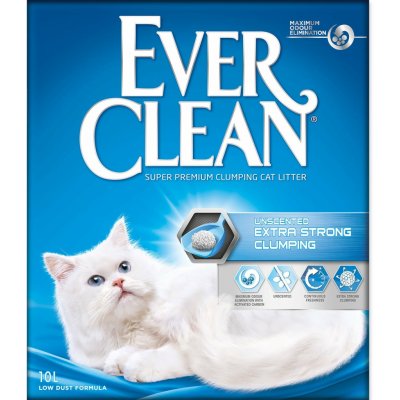 Ever Clean Extra Strong hrudkující kočkolit bez parfémů 10 l – Hledejceny.cz