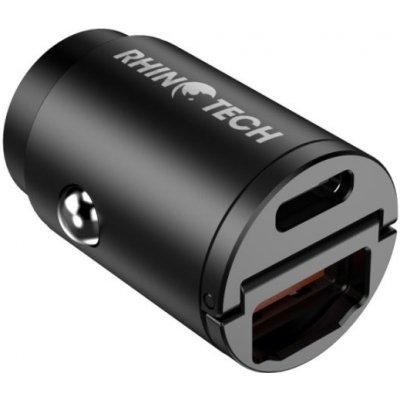 RhinoTech MINI Nabíječka do auta USB-C + USB-A 30W černá RTACC324 – Zboží Mobilmania