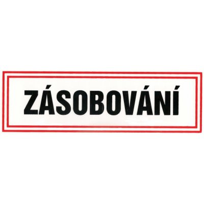 Arch Bezpečnostní a informační piktogramy Zásobování plastová dvoubarevná cedulka 21 x 7,5 cm – HobbyKompas.cz