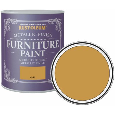 Rust-Oleum Barva na nábytek 0,125 l metalíza zlatá – Zboží Mobilmania
