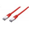 síťový kabel C-Tech CB-PP5F-2R patch, Cat5e, FTP, 2m, červený