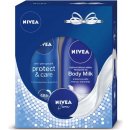 Nivea Cocoa Indulging výživné tělové mléko 250 ml + Fresh Natural antiperspirant sprej 150 ml + krém 30 ml dárková sada