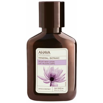 Ahava Mineral Botanic sametové tělové mléko Lotus & Chestnut 85 ml