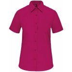 Kariban dámská košile s krátkým rukávem kapsou Judith fuchsiová růžová – Hledejceny.cz