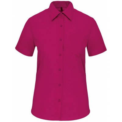 Kariban dámská košile s krátkým rukávem kapsou Judith fuchsiová růžová – Hledejceny.cz