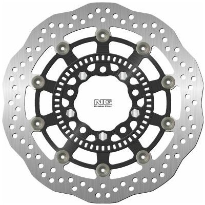 NG přední brzdový kotouč KAWASAKI ER6N 05-17, KLE 650 VERSYS 07-21, ZX6R 13-18 ,VULCAN 650 15-21 (300X80X5mm) (5X10,5mm) WAVE plovoucí (prostředek hliníkový) | Zboží Auto