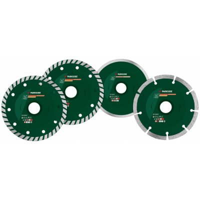PARKSIDE Sada řezných kotoučů, 125 mm (diamantové řezné kotouče, 4dílná sada) – Hledejceny.cz