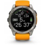 Garmin Fenix 8 AMOLED 51mm Sapphire Titanium Graphite/Orange 010-02905-11 – Zboží Živě