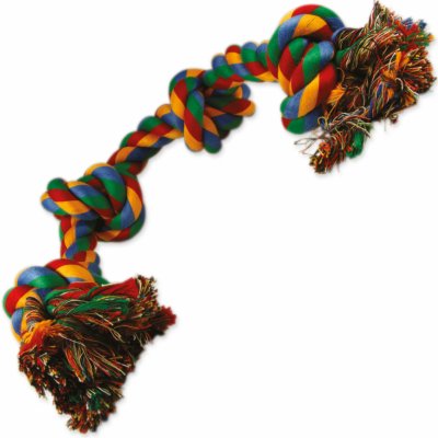 Dog Fantasy Uzel bavlněný barevný 4 knoty 60 cm