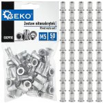 GEKO Nýtovací matice M5 (0,5–2,5) hliníkové, 50 ks - G02911E – Zboží Mobilmania