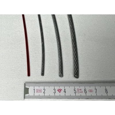 Mikel Ocelové lanko potažené PVC - metráž 3mm | 3012602 – Zboží Dáma