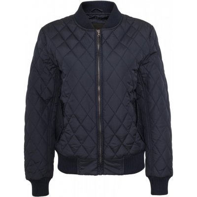 Ladies Diamond Quilt Nylon Jacket navy