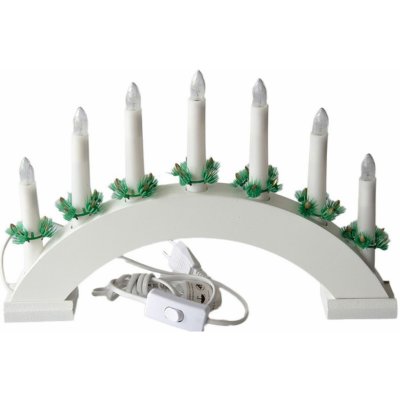 M.A.T. Svícen el. vánoční oblouk bílý, 7 svíček – Zboží Dáma