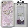 Pouzdro a kryt na mobilní telefon Apple Pouzdro Guess Liquid Glitter Hard Party Fialové iPhone 6/7/8 /SE 2020