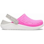 Crocs LiteRide Clog K Electric Pink White 205964 6QR J6 růžová – Hledejceny.cz