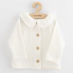 New Baby Kojenecký kabátek na knoflíky Luxury clothing Laura bílý – Zboží Mobilmania