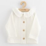 New Baby Kojenecký kabátek na knoflíky Luxury clothing Laura bílý – Zboží Dáma