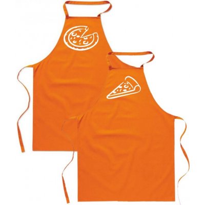 Povidlo.cz Zástěra pro páry Pizza Oranžová – Hledejceny.cz