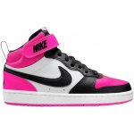 Nike Court Borough Mid 2 Jr white/black/fierce pink – Zboží Dáma