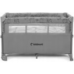 Kidnort Cestovní postýlka 68 x 128 odstínů šedé a stříbrné – Sleviste.cz