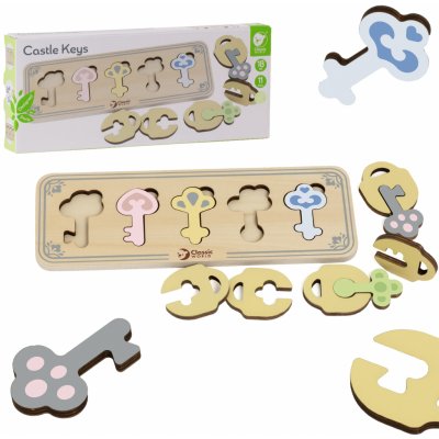 Montessori CLASSIC WORLD senzorické puzzle klíče a zámky, které se hodí – Zbozi.Blesk.cz