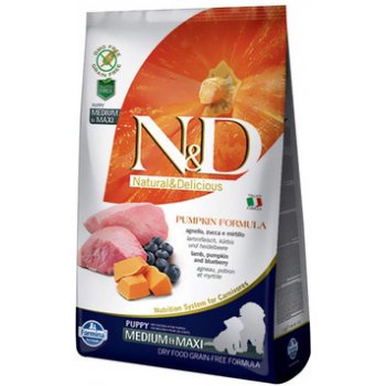 N&D Pumpkin Puppy Medium & Maxi Grain Free Lamb & Blueberry 2,5 kg