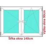 Soft Dvoukřídlé plastové okno 140x90 cm O+OS – Hledejceny.cz