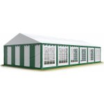 Pártystany Jičín Zahradní Párty stan 5x10m - PVC Standard Ohnivzdorný Zeleno-bílá – Zboží Dáma