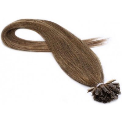 50cm 100% lidské vlasy pro metodu keratin 0,7g/pramen světlejší hnědá – Hledejceny.cz