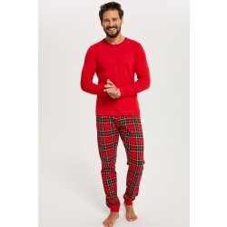 Italian Fashion Narwik pánské pyžamo dlouhé zeleno červené