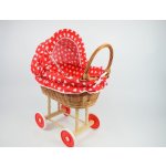 Vingo Proutěný se stahovací boudičkou červená srdíčka – Zboží Dáma