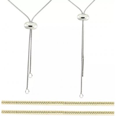 Posuvný hadí řetízek z chirurgické oceli 55-100cm - 55cm / A / Nerez SL – Hledejceny.cz