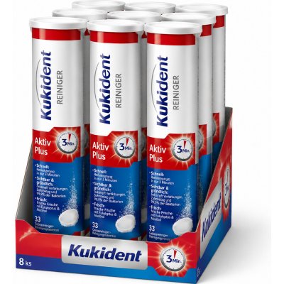 Kukident čisticí tablety pro hloubkové čištění Aktive Plus 8 x 33 ks – Hledejceny.cz