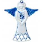 Český porcelán Cibulák Vánoční ozdoba anděl ratolest 11,0 x 8,4 cm – Hledejceny.cz