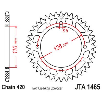 JT Sprockets JTA 1465-47BLK – Hledejceny.cz