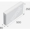 Venkovní dlažba Presbeton obrubník ABO 8-10 50 x 8 x 25 cm přírodní beton 1 ks