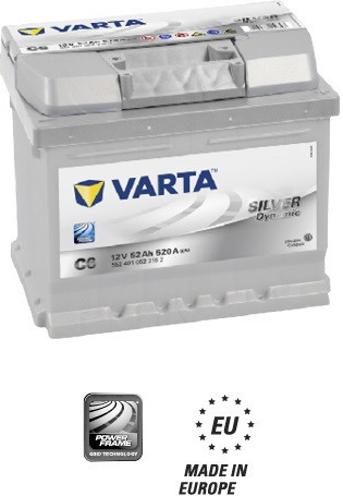 Varta Silver Dynamic 12V 52Ah 520A 552 401 052 od 1 522 Kč - Heureka.cz