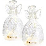 SIRIUS LED svítící anděl skleněný, čirý, sada 2 kusy, 8 cm – Hledejceny.cz