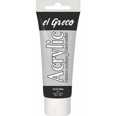 El Greco akrylová barva stříbrná 75 ml – Hledejceny.cz
