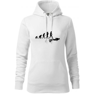 Evoluce potápění mikina dámská Cape s kapucí Bílá – Zboží Dáma