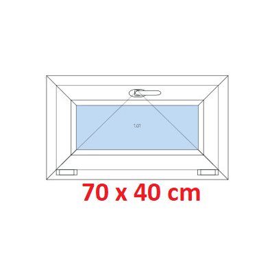 Soft Plastové okno 70x40 cm sklopné – Zbozi.Blesk.cz