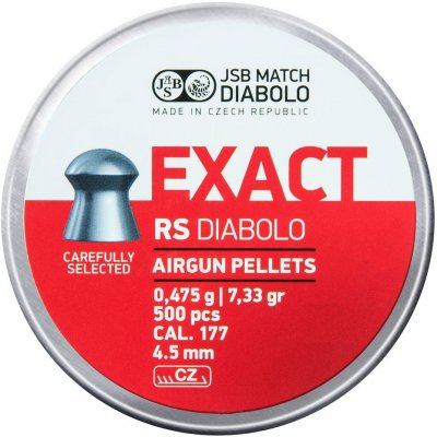 JSB Diabolo Exact RS - 0,475g / 7,33gr / 4,520 mm / 500 kusů diabolek – Zboží Mobilmania