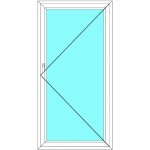 Ekosun Balkónové dveře 70x200 Jednokřídlé Otevírací 6 Bílá - Dekor – Zboží Mobilmania