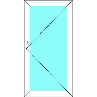 Ekosun Balkónové dveře 70x200 Jednokřídlé Otevírací 6 Bílá - Bílá – Zboží Mobilmania