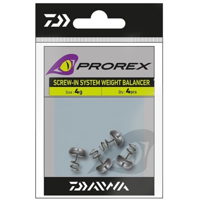 Daiwa Prorex Zavrtávací Systém se Závažím Screw In 6g 4ks