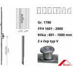 Roto převodová lišta NT variabilní D15 1780 / 1601-2000 x 801-1000 mm počet čepů / 2 / V 355746 – Sleviste.cz