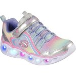 Skechers S Lights Heart Lights Rainbow Lux silver multi – Zboží Dáma