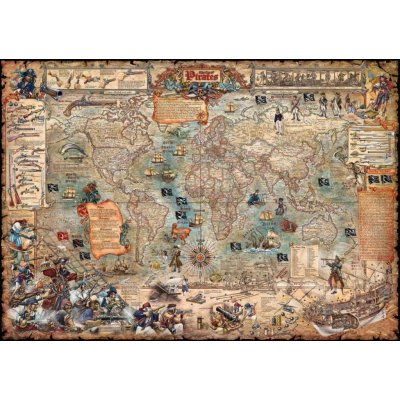 Mapa světa pro děti The age of pirates / Pirátský svět – Hledejceny.cz