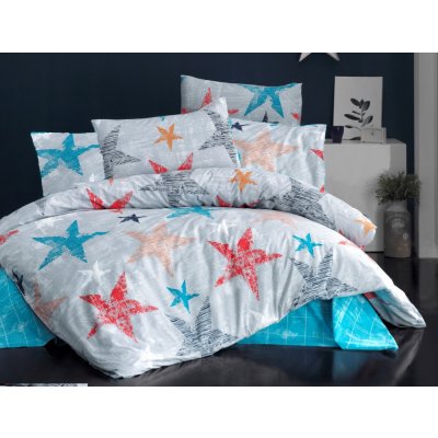 Brotex povlečení bavlna Color stars zipový uzávěr 220x240 70x90 – Hledejceny.cz