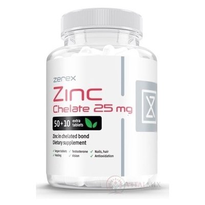 Zerex Zinek chelát 25 mg 60 tablet – Zboží Mobilmania